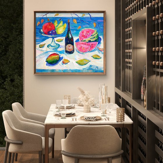 Still life with watermelon