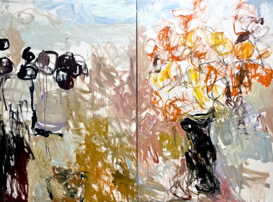 Autumn thoughts. Diptych.