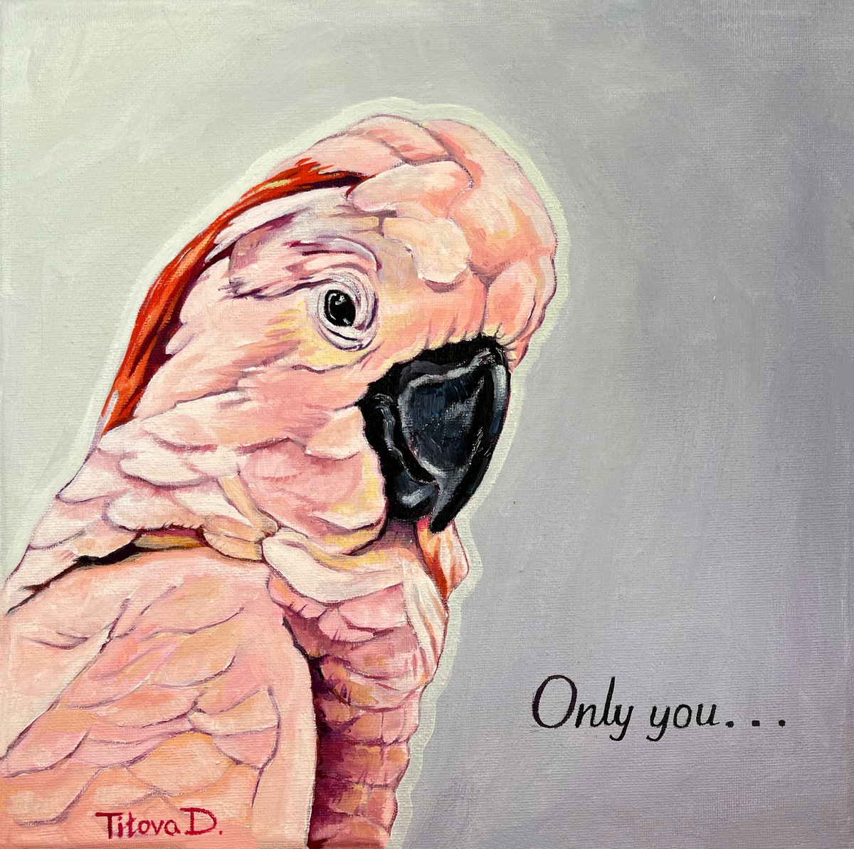 Seductive Mister Pink Cockatoo by Diana Titova