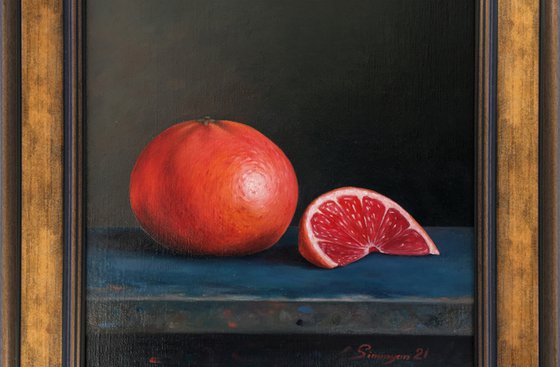 Grapefruit (25x25cm, oil on canvas)