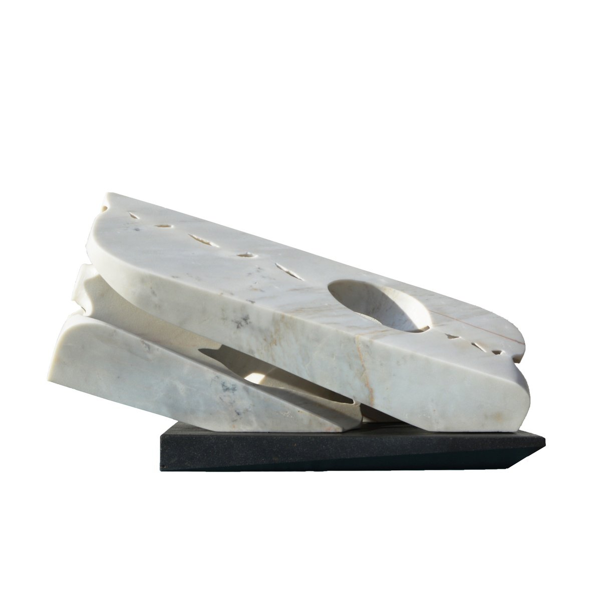 Abstract Stone Sculpture By Ognyan Chitakov, 17 X 10", "Beam Of Light", Original Artwork