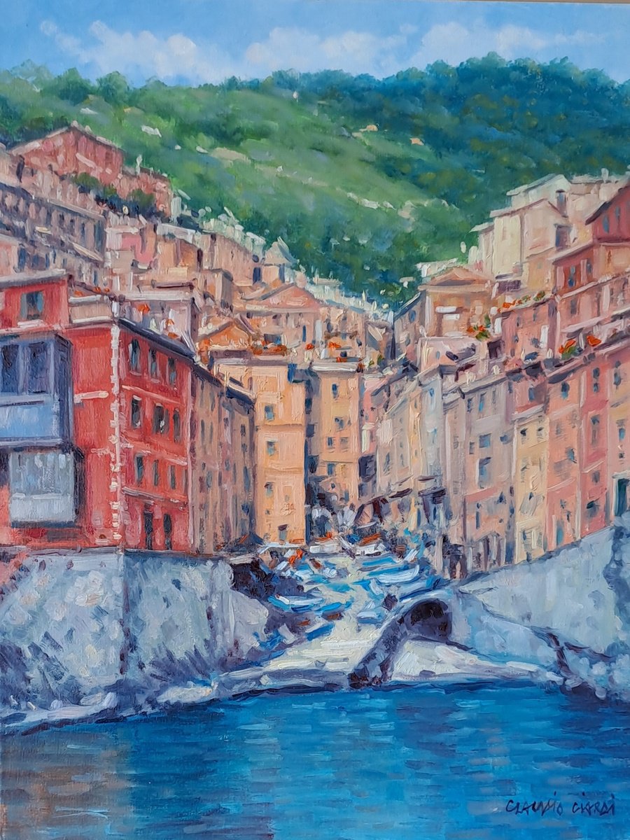 Riomaggiore Cinque terre by Claudio Ciardi