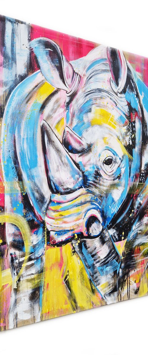 Rhino #6 - RED LIST by Stefanie Rogge
