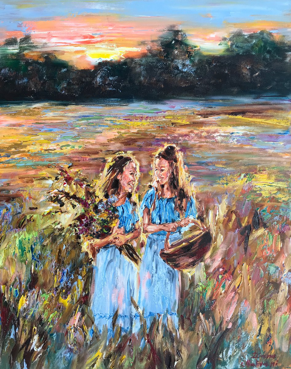 Sisters By Diana Malivani, 16 X 20, Artwork For Sale On Artfinder