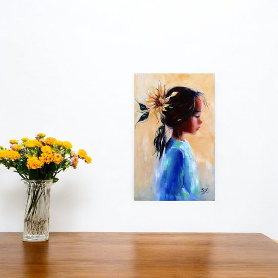 Girl with a Sunflower 2