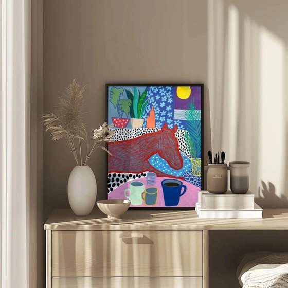 Horse in a Room Full of Color