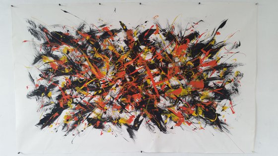 Abstract ACRYLIC PAINTING on CANVAS by M.Y.
