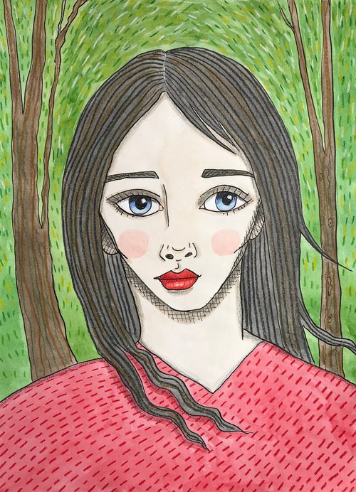 Portrait in the Woods by Kitty  Cooper