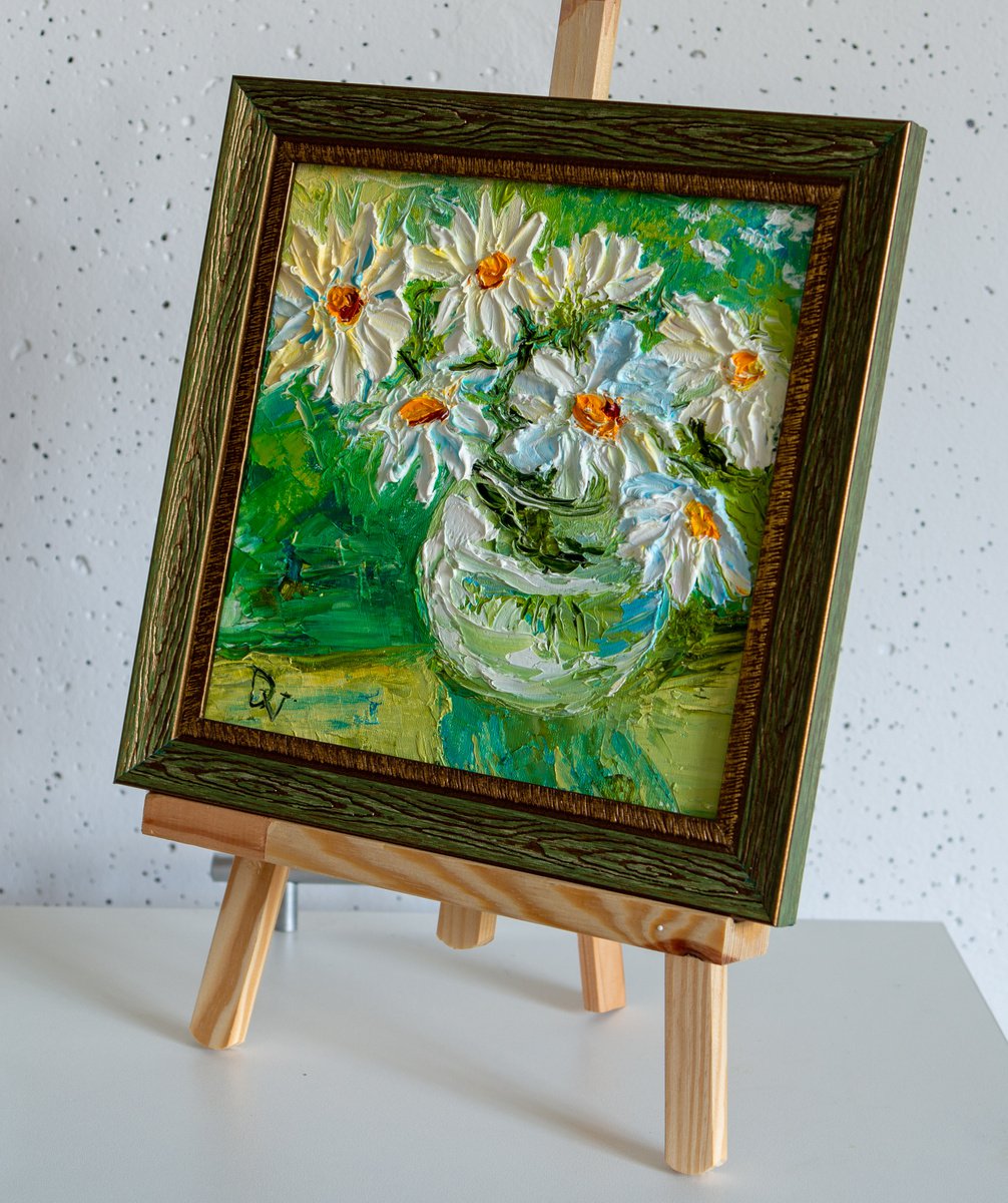 Daisy flowers(framed) by Vladyslav Durniev
