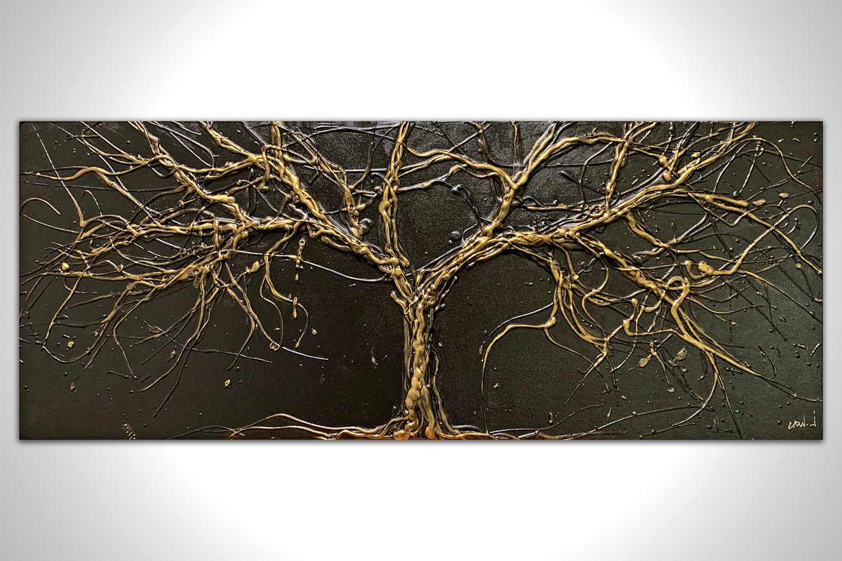 Gold selling Tree Branches Painting