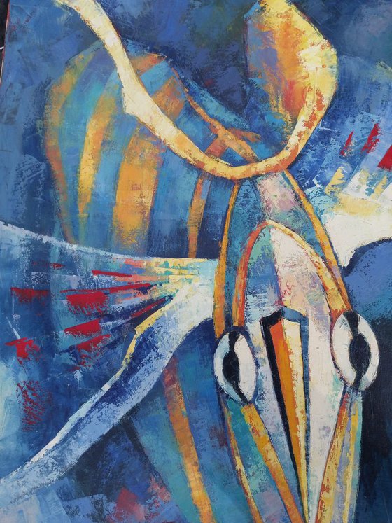 Fish(60x80cm, oil painting, ready to hang)
