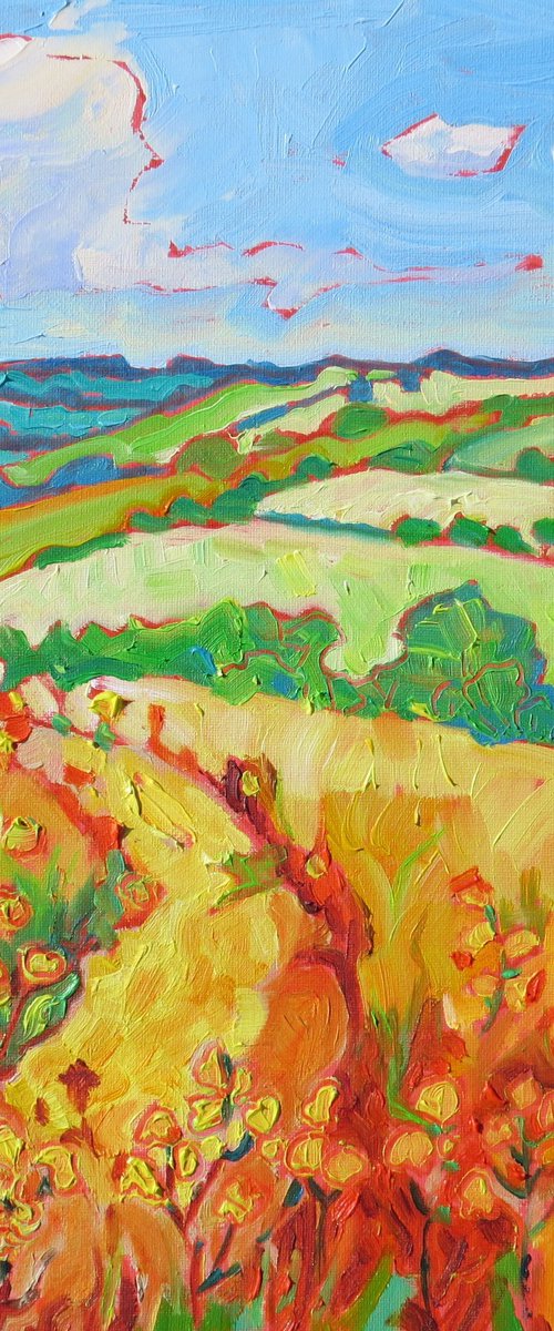 Fields of Gold Landscape by Mary Kemp