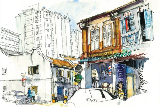 Street scene, Singapore, Duxton Hill
