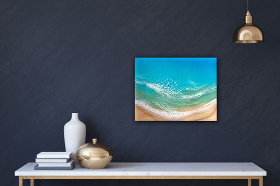 Calm Waters White Sand Beach Ocean Painting