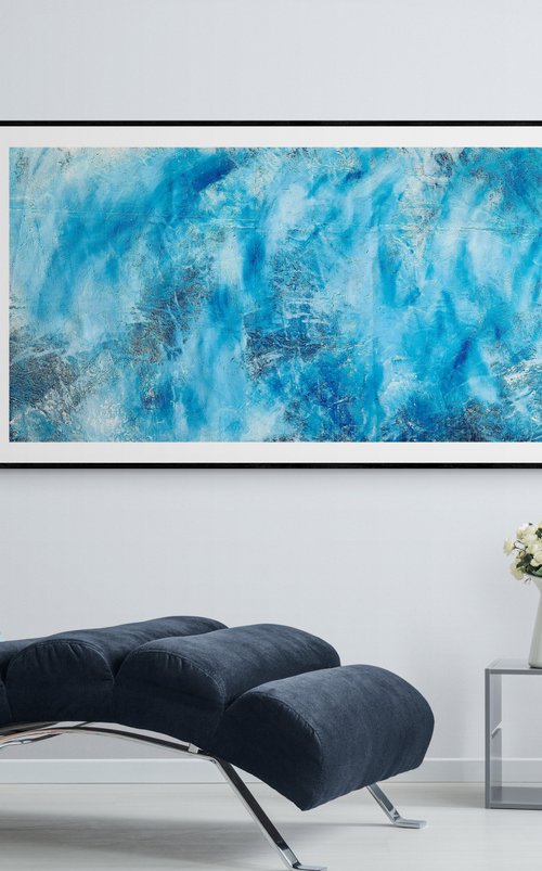 Atlantic crossing XXL No. 3421 Abstract in blue by Anita Kaufmann