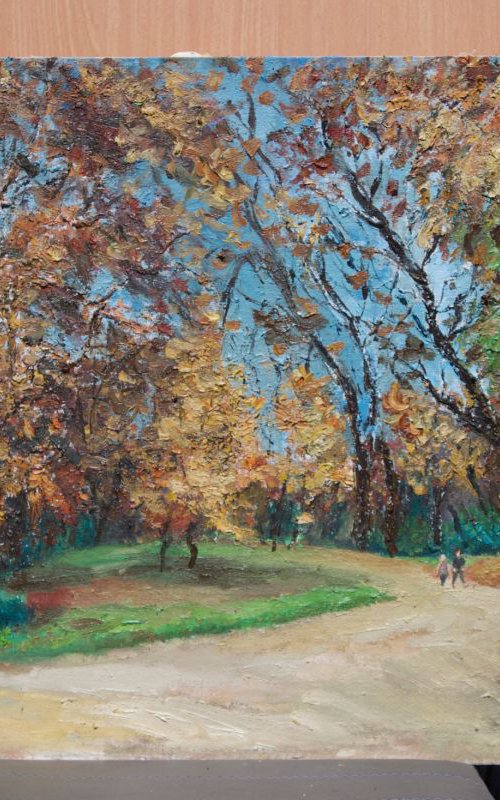 Autumn Landscape Milan Park (50x70cm).Sale by Leo Khomich