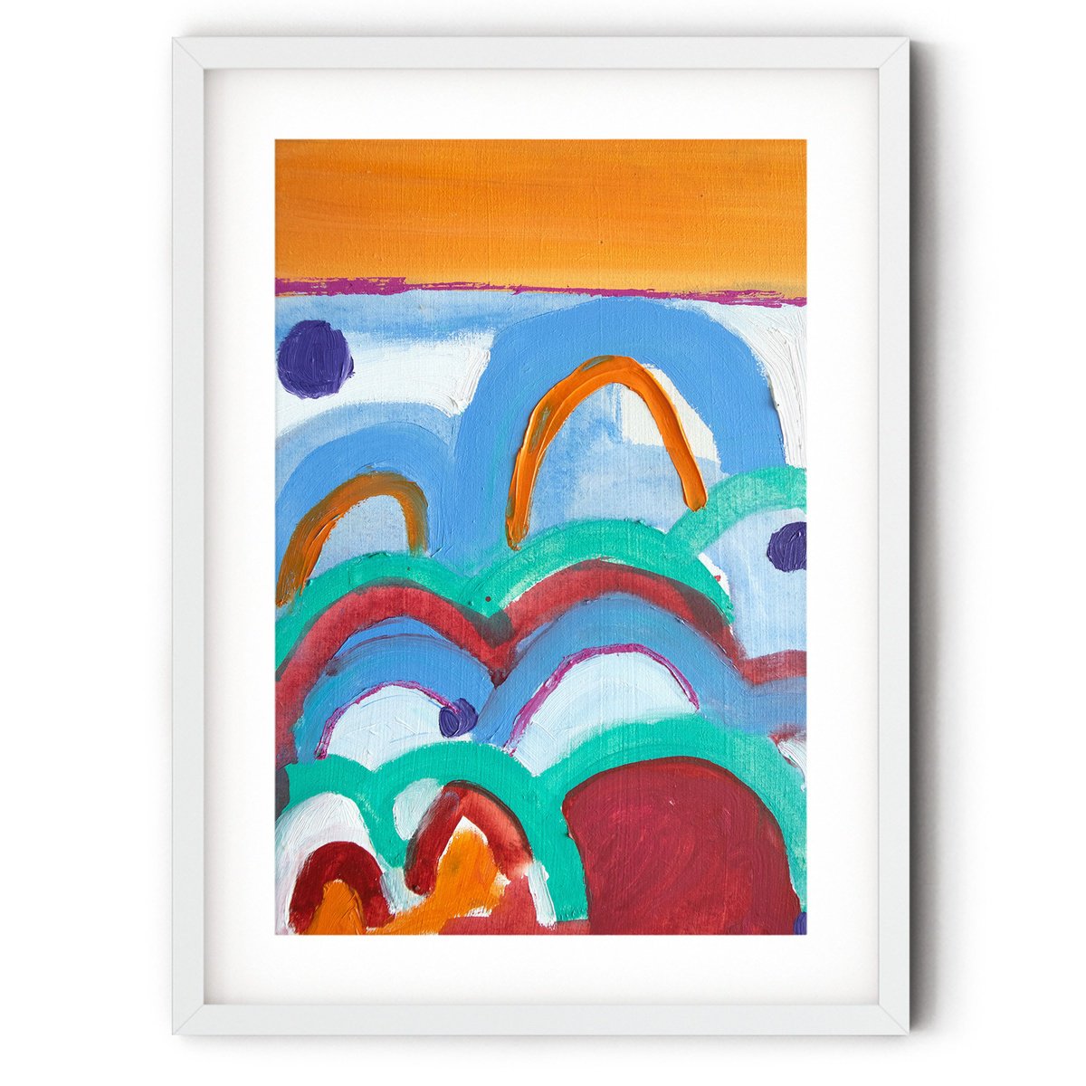 Expressive Abstract Oil Painting By Suzie Cumming, 8 X 12", Finding Rhythm, Original Artwork