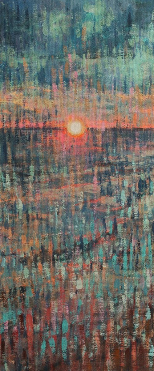 Sunset at sea by Joanna Plenzler