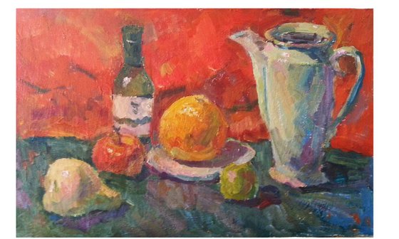 Still life with orange