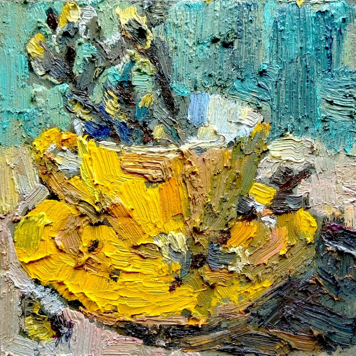 Yellow cup by Valerie Lazareva