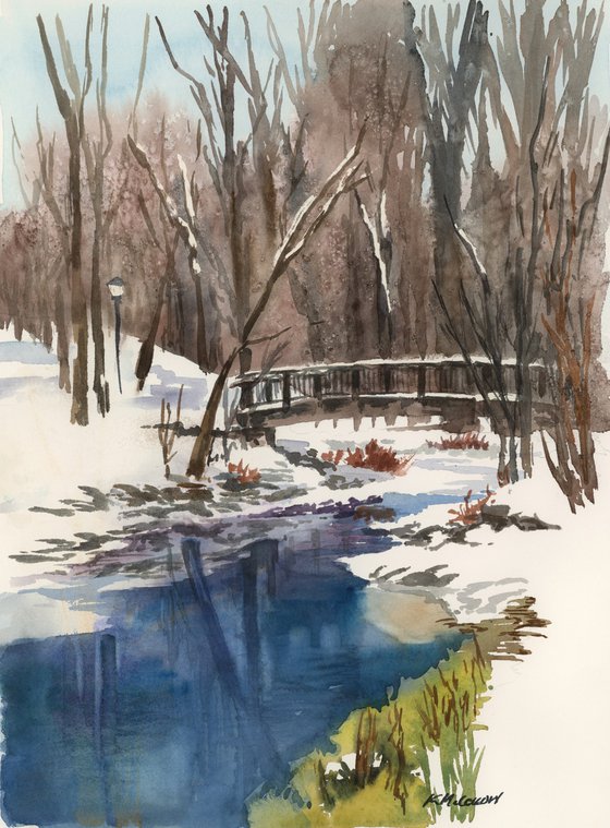 Bridge with Creek Reflection