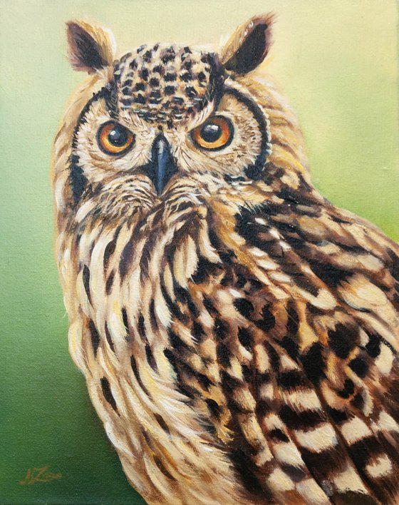 "Eyes of Fire" — Eurasian Eagle-Owl Portrait