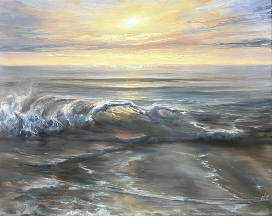 Glimmering Horizon - sea oil