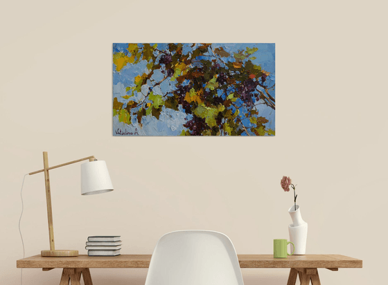 Autumn grapes - Oil painting