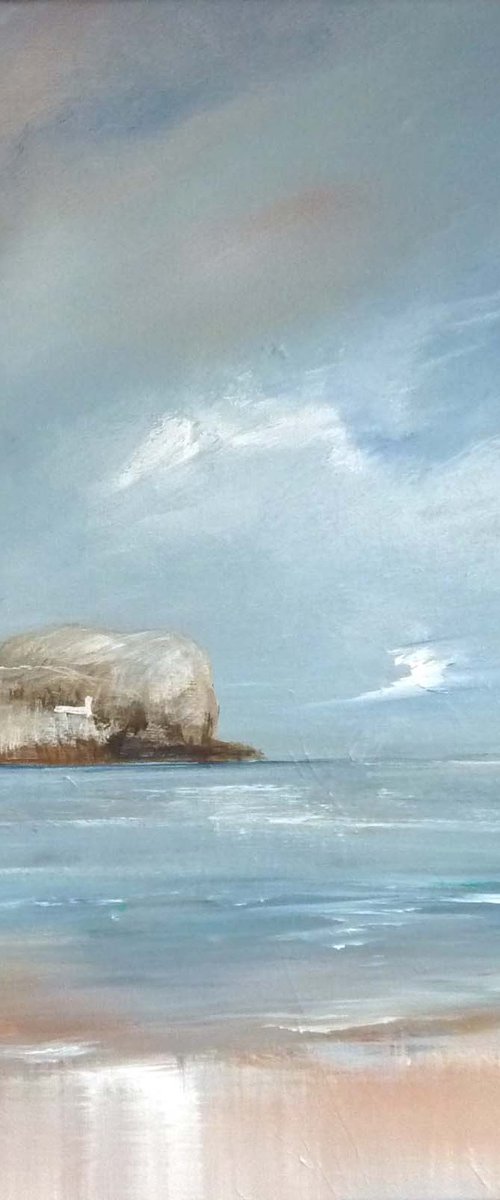 Firth of Forth Seascape - The Bass Rock by Margaret Denholm
