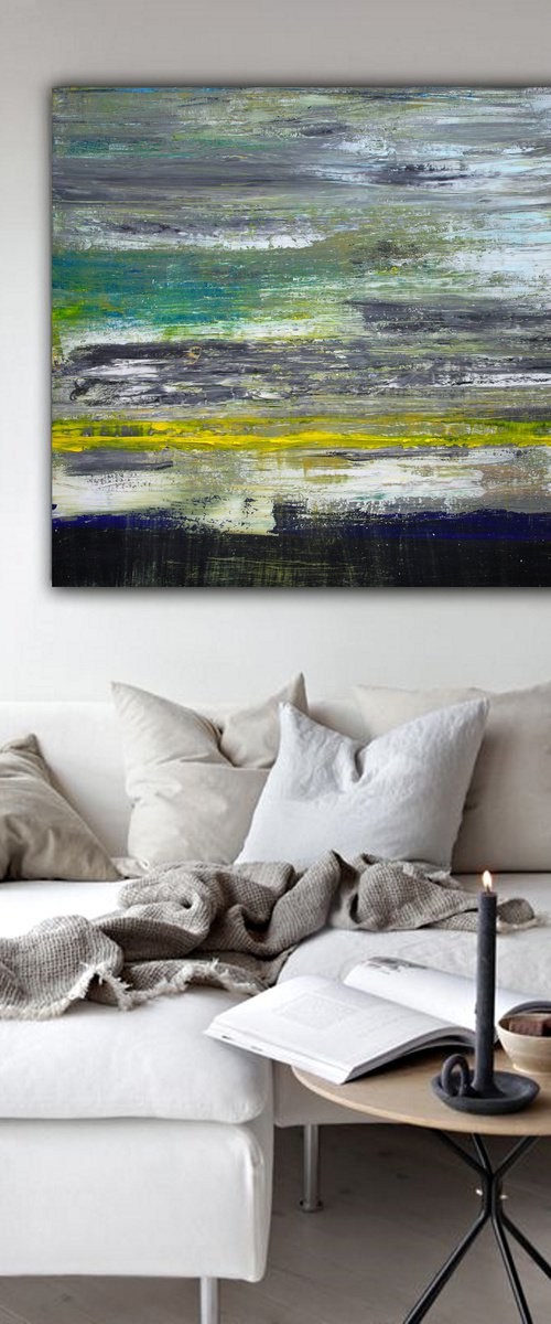 120x100cm. / Abstract painting / Exhibit N22 by Alex Senchenko