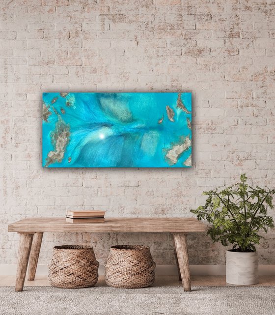 Aerial Seascape painting