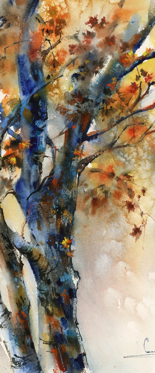 Blue Tree by Sophie Rodionov