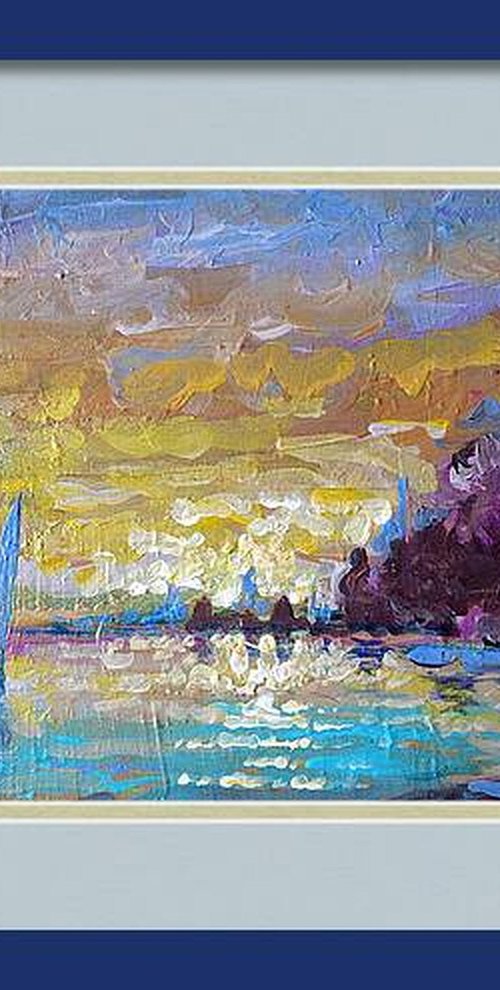 Blue Boat by Rakhmet Redzhepov