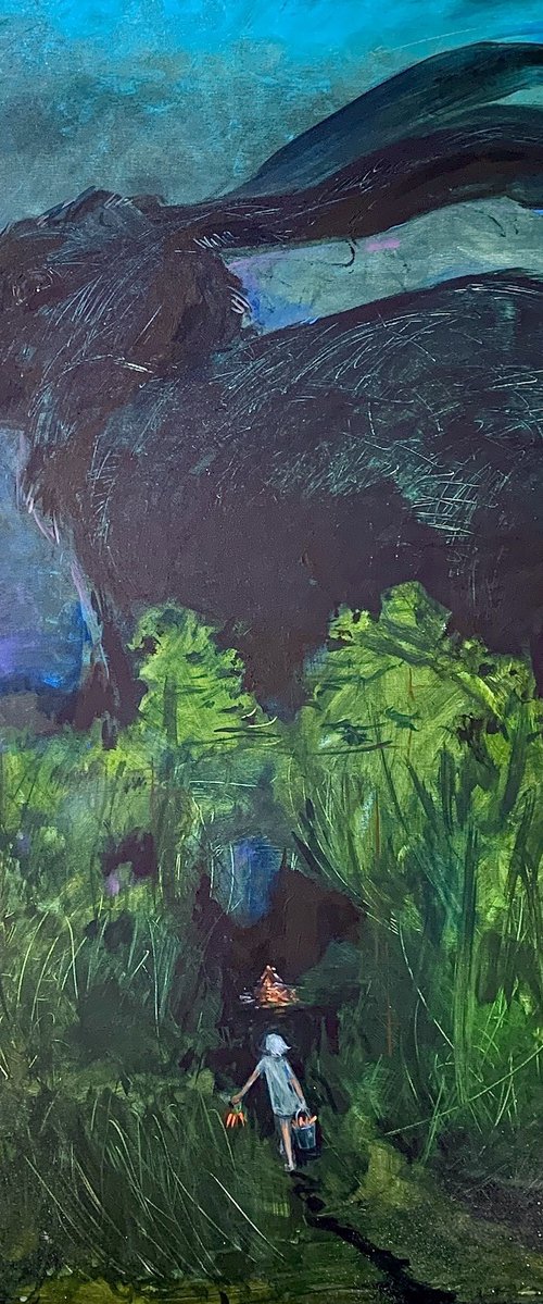 Hope Through the Thicket. 115x1115cm by Liona de Liv