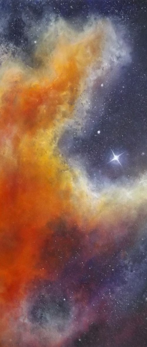 We Are All Stardust - Finger-painted Space Art by Lisa Price