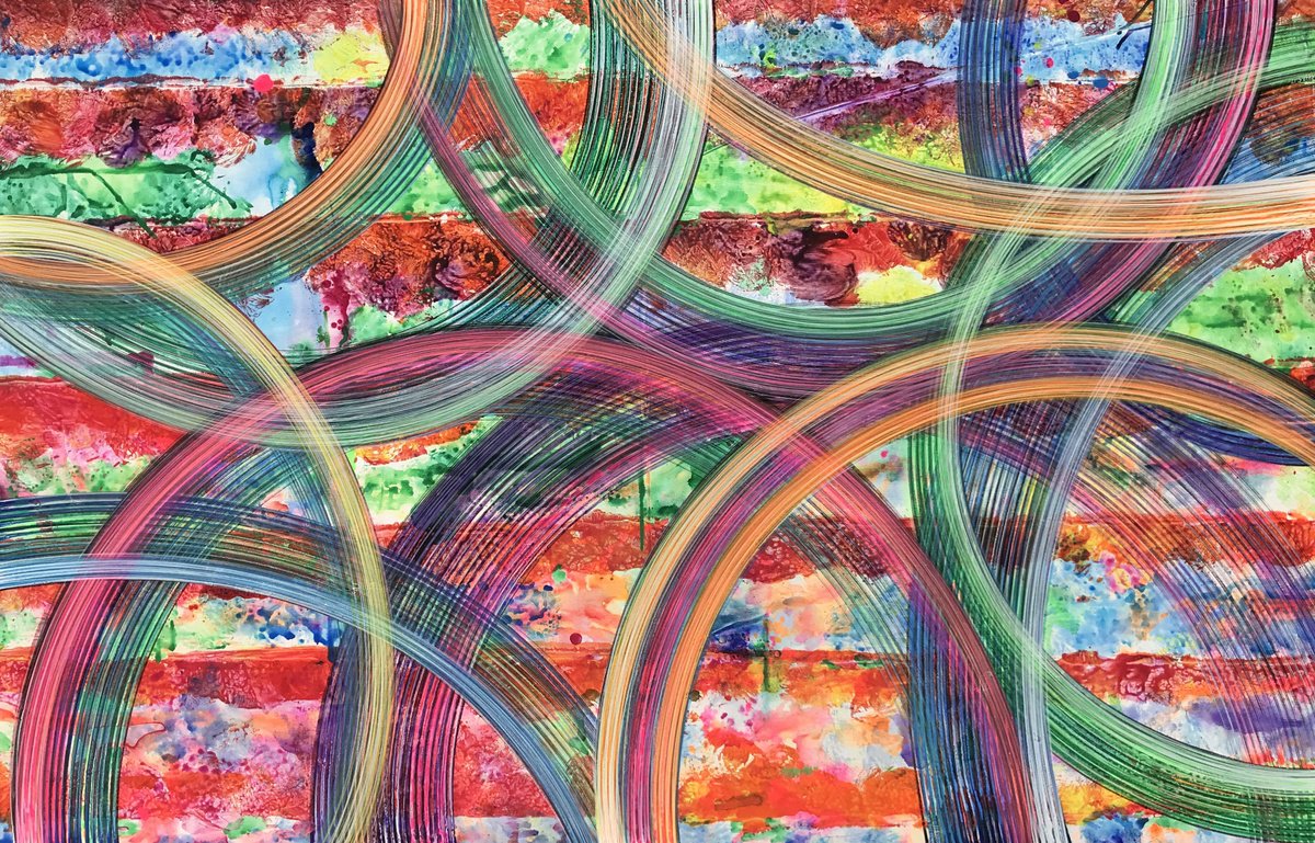 Abstract Acrylic Painting By Tingqun Zhang, 79 X 51", 2023.5.17, Original Artwork