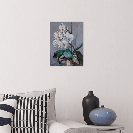 Blooming Orchid painting