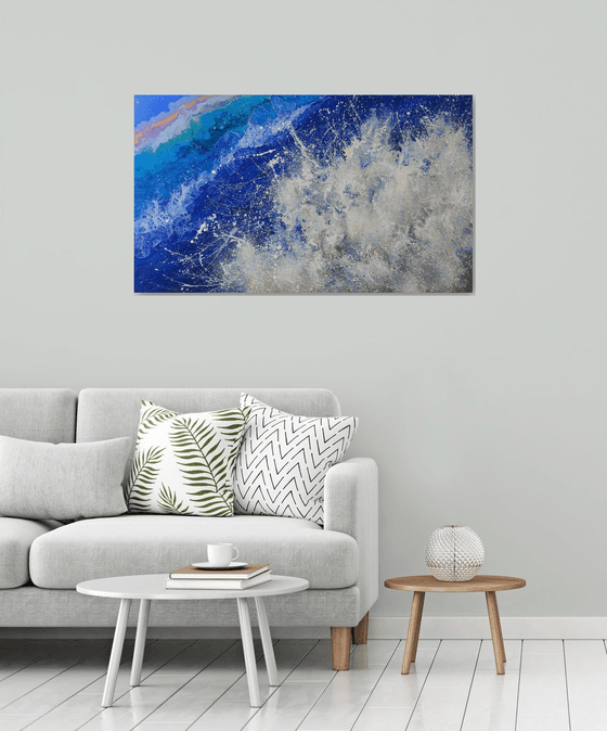 Seascape  "Wave" LARGE Painting