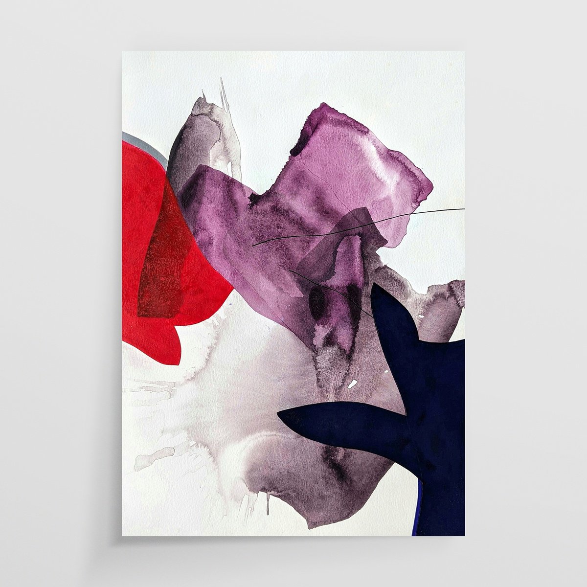 Abstract Acrylic Painting By Smit Khond, 12 X 17", Foray, Original Artwork