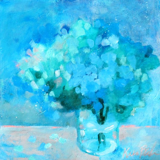 Vase of Hydrangeas