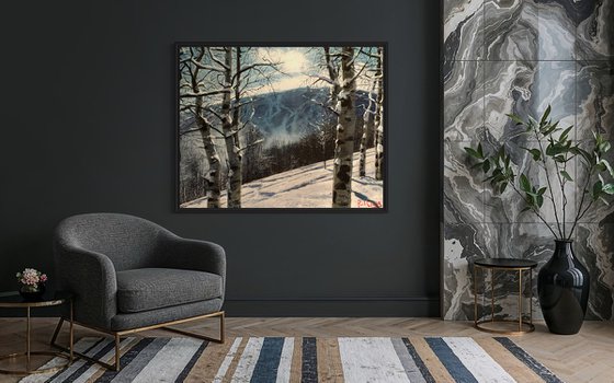 Light in the Snowy Forest