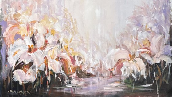 Mist among lilies,