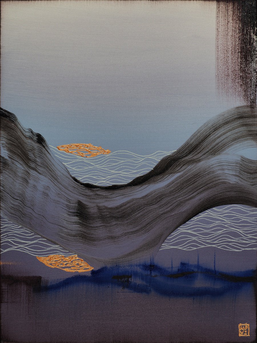 Abstract Acrylic Painting By Novi Lim, 18 X 24", Duende, Original Artwork