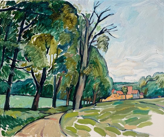 Alley with a Dead Tree