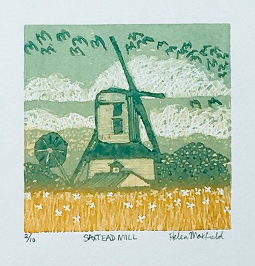 Saxtead Mill by Helen Maxfield