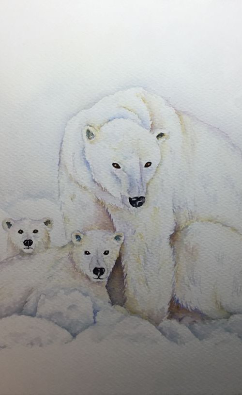Polar Bear family by Sabrina’s Art
