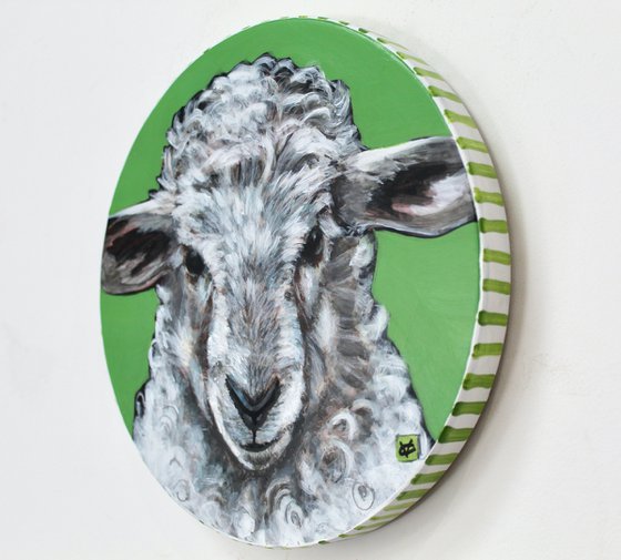 Sheep portrait called Love Ewe