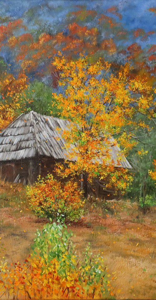 Autumn Landscape Painting by Natalia Shaykina
