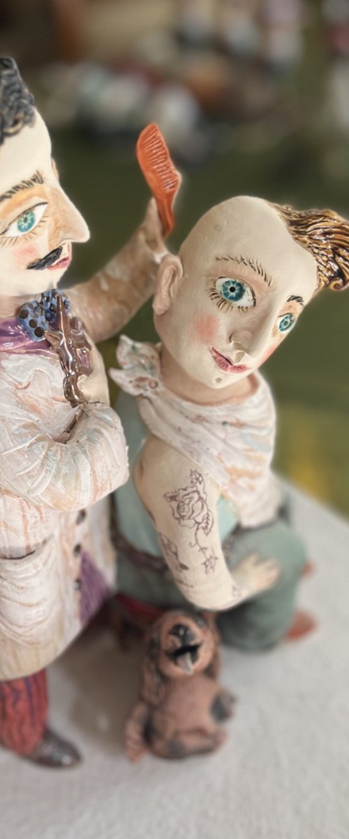 In the barbershop or waiting for the ear. by Elya Yalonetski