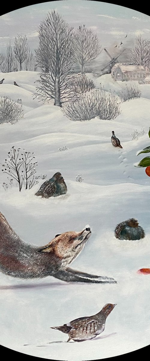 And foxes love mandarins by Inga Stacinske